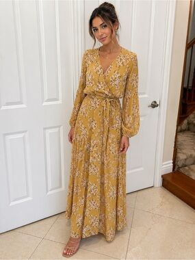 billabong yellow maxi dress Womens Petal Dress
